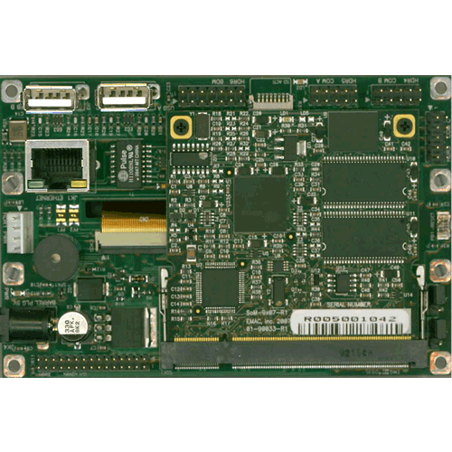 SoM-210ES Backside shown with SoM-9307 (SoM-9307 Not Included)